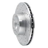 Dynamic Friction 2011-2018 BMW X3 Front Left Drilled & Slotted Silver Brake Rotor by Dynamic Friction Company 631-31151L