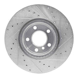Dynamic Friction 2011-2018 BMW X3 Front Left Drilled & Slotted Silver Brake Rotor by Dynamic Friction Company 631-31151L