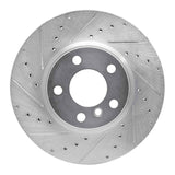 Dynamic Friction 2011-2018 BMW X3 Front Left Drilled & Slotted Silver Brake Rotor by Dynamic Friction Company 631-31151L