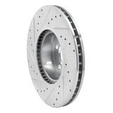 Dynamic Friction 2011-2018 BMW X3 Front Right Drilled & Slotted Silver Brake Rotor by Dynamic Friction Company 631-31151R