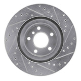 Dynamic Friction 2011-2018 BMW X4 Rear Left Drilled & Slotted Silver Brake Rotor by Dynamic Friction Company 631-31152L