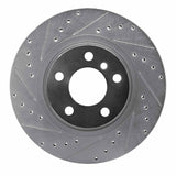 Dynamic Friction 2011-2018 BMW X4 Rear Left Drilled & Slotted Silver Brake Rotor by Dynamic Friction Company 631-31152L