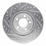 Dynamic Friction 2011-2018 BMW X4 Rear Right Drilled & Slotted Silver Brake Rotor by Dynamic Friction Company 631-31152R