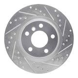 Dynamic Friction 2011-2018 BMW X4 Rear Right Drilled & Slotted Silver Brake Rotor by Dynamic Friction Company 631-31152R