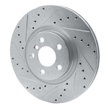 Dynamic Friction 2015-2025 BMW X2 Front Left Drilled & Slotted Silver Brake Rotor by Dynamic Friction Company 631-31157L