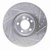 Dynamic Friction 2015-2025 BMW X2 Front Left Drilled & Slotted Silver Brake Rotor by Dynamic Friction Company 631-31157L