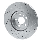 Dynamic Friction 2015-2025 BMW X2 Front Left Drilled & Slotted Silver Brake Rotor by Dynamic Friction Company 631-31157L