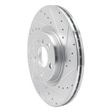Dynamic Friction 2015-2025 BMW X1 (USA/Canada) Front Right Drilled & Slotted Silver Brake Rotor by Dynamic Friction Company 631-31157R