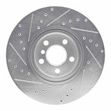 Dynamic Friction 2015-2025 BMW X1 (USA/Canada) Front Right Drilled & Slotted Silver Brake Rotor by Dynamic Friction Company 631-31157R