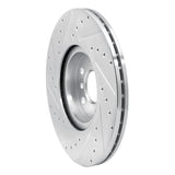 Dynamic Friction 2015-2025 BMW X1 (USA/Canada) Front Right Drilled & Slotted Silver Brake Rotor by Dynamic Friction Company 631-31157R