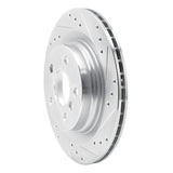 Dynamic Friction 2016-2026 BMW X1 (USA/Canada) Rear Right Drilled & Slotted Silver Brake Rotor by Dynamic Friction Company 631-31158R