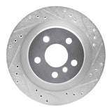 Dynamic Friction 2016-2026 BMW X1 (USA/Canada) Rear Right Drilled & Slotted Silver Brake Rotor by Dynamic Friction Company 631-31158R
