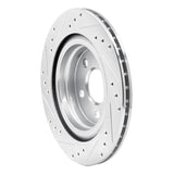 Dynamic Friction 2016-2026 BMW X1 (USA/Canada) Rear Right Drilled & Slotted Silver Brake Rotor by Dynamic Friction Company 631-31158R