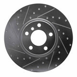 Dynamic Friction 2016-2018 BMW X4 Right Front Drilled & Slotted Silver Brake Rotor by Dynamic Friction Company 631-31159D