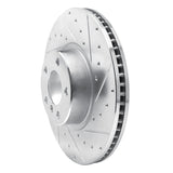 Dynamic Friction 2016-2018 BMW X4 Left Front Drilled & Slotted Silver Brake Rotor by Dynamic Friction Company 631-31160D