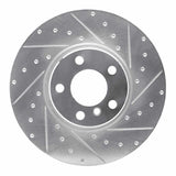 Dynamic Friction 2016-2018 BMW X4 Left Front Drilled & Slotted Silver Brake Rotor by Dynamic Friction Company 631-31160D