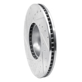 Dynamic Friction 2016-2018 BMW X4 Left Front Drilled & Slotted Silver Brake Rotor by Dynamic Friction Company 631-31160D