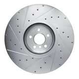 Dynamic Friction 2017-2025 BMW 840i xDrive Right Front Drilled & Slotted Silver Brake Rotor by Dynamic Friction Company 631-31165D