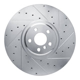 Dynamic Friction 2017-2025 BMW 840i xDrive Right Front Drilled & Slotted Silver Brake Rotor by Dynamic Friction Company 631-31165D
