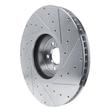 Dynamic Friction 2017-2025 BMW M850i xDrive Left Front Drilled & Slotted Silver Brake Rotor by Dynamic Friction Company 631-31166D