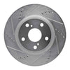 R1 Concepts 2017-2025 BMW M850i xDrive Gran Coupe Rear Left Drilled & Slotted Silver Brake Rotor