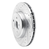 Dynamic Friction 2017-2025 BMW 540i Front Left Drilled & Slotted Silver Brake Rotor by Dynamic Friction Company 631-31168L