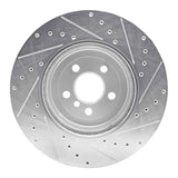 Dynamic Friction 2017-2025 BMW 540i Front Left Drilled & Slotted Silver Brake Rotor by Dynamic Friction Company 631-31168L