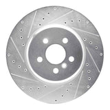Dynamic Friction 2017-2025 BMW 540i Front Left Drilled & Slotted Silver Brake Rotor by Dynamic Friction Company 631-31168L