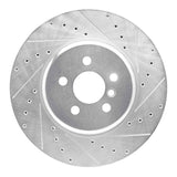 Dynamic Friction 2017-2025 BMW 330i Front Right Drilled & Slotted Silver Brake Rotor by Dynamic Friction Company 631-31168R