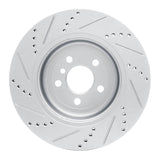 Dynamic Friction 2017-2025 BMW iX3 (Mexico) Left Rear Drilled & Slotted Silver Brake Rotor by Dynamic Friction Company 631-31170D