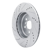 Dynamic Friction 2017-2025 BMW iX3 (Mexico) Left Rear Drilled & Slotted Silver Brake Rotor by Dynamic Friction Company 631-31170D