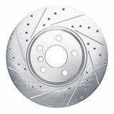 Dynamic Friction 2018-2025 BMW Z4 Front Left Drilled & Slotted Silver Brake Rotor by Dynamic Friction Company 631-31171L