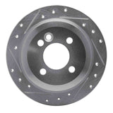 R1 Concepts 02-06 Mini Countryman And Paceman) Rear Left Drilled & Slotted Silver Brake Rotor by R1 Concepts RNC-631-32000L