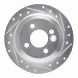 R1 Concepts 02-06 Mini Countryman And Paceman) Rear Right Drilled & Slotted Silver Brake Rotor by R1 Concepts RNC-631-32000R