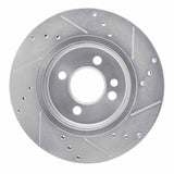 R1 Concepts 02-06 Mini Countryman And Paceman) Front Left Drilled & Slotted Silver Brake Rotor by R1 Concepts RNC-631-32001L