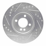 R1 Concepts 02-06 Mini Countryman And Paceman) Front Right Drilled & Slotted Silver Brake Rotor
