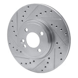 Dynamic Friction 2002-2006 MINI Cooper (Excl Clubman) Front Left Drilled & Slotted Silver Brake Rotor by Dynamic Friction Company 631-32002L
