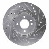 Dynamic Friction 2002-2006 MINI Cooper (Excl Clubman) Front Left Drilled & Slotted Silver Brake Rotor by Dynamic Friction Company 631-32002L