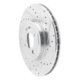 Dynamic Friction 2002-2006 MINI Cooper (Excl Clubman) Front Right Drilled & Slotted Silver Brake Rotor by Dynamic Friction Company 631-32002R