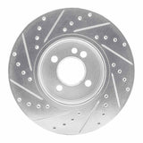 Dynamic Friction 2002-2006 MINI Cooper (Excl Clubman) Front Right Drilled & Slotted Silver Brake Rotor by Dynamic Friction Company 631-32002R