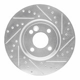 Dynamic Friction 2002-2006 MINI Cooper (Excl Clubman) Front Right Drilled & Slotted Silver Brake Rotor by Dynamic Friction Company 631-32002R