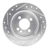 Dynamic Friction 2002-2015 MINI Cooper (Excl Clubman) Rear Right Drilled & Slotted Silver Brake Rotor by Dynamic Friction Company 631-32003R