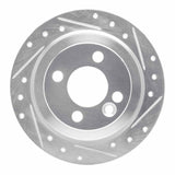 Dynamic Friction 2002-2015 MINI Cooper (Excl Clubman) Rear Right Drilled & Slotted Silver Brake Rotor by Dynamic Friction Company 631-32003R