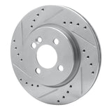 Dynamic Friction 2002-2008 MINI Cooper (Excl Clubman) Front Left Drilled & Slotted Silver Brake Rotor by Dynamic Friction Company 631-32004L