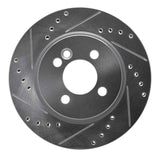 Dynamic Friction 2002-2008 MINI Cooper (Excl Clubman) Front Left Drilled & Slotted Silver Brake Rotor by Dynamic Friction Company 631-32004L