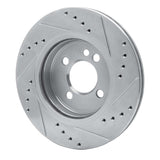 Dynamic Friction 2002-2008 MINI Cooper (Excl Clubman) Front Left Drilled & Slotted Silver Brake Rotor by Dynamic Friction Company 631-32004L