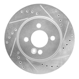 Dynamic Friction 2002-2008 MINI Cooper (Excl Clubman) Front Right Drilled & Slotted Silver Brake Rotor by Dynamic Friction Company 631-32004R