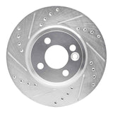 R1 Concepts 07-15 Mini Cooper Clubman Front Left Drilled & Slotted Silver Brake Rotor by R1 Concepts RNC-631-32005L