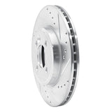 Dynamic Friction 2007-2015 MINI Cooper Clubman Front Right Drilled & Slotted Silver Brake Rotor by Dynamic Friction Company 631-32005R