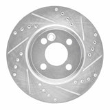 Dynamic Friction 2007-2015 MINI Cooper Clubman Front Right Drilled & Slotted Silver Brake Rotor by Dynamic Friction Company 631-32005R